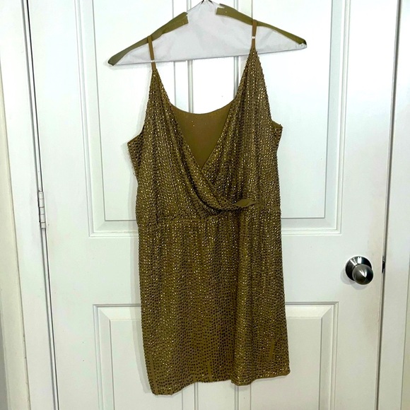 Beaded Gold Short Dress! - Picture 2 of 4